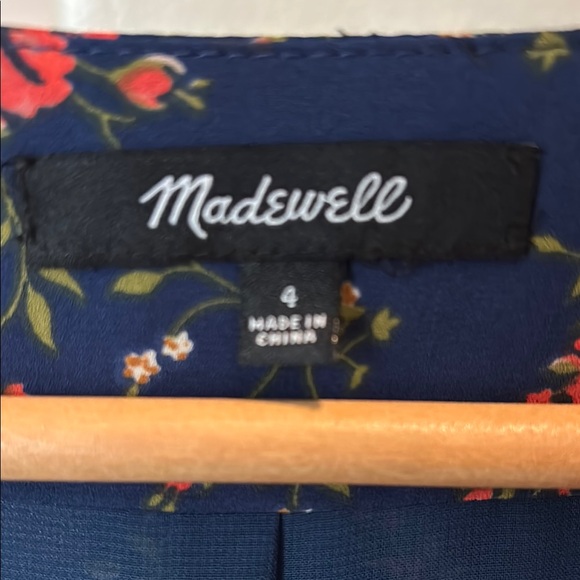 Madewell Amaranth Wrap Dress in Moonless Floral - Picture 4 of 5